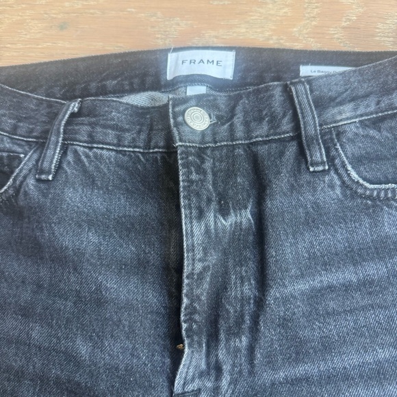 FRAME Le Baggy Palazzo Black Jeans - Picture 6 of 9